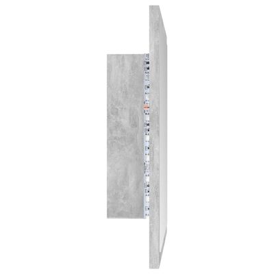 vidaXL LED-Badspiegel Betongrau 40x8,5x37 cm Acryl