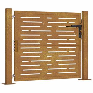 vidaXL Gartentor 100x75 cm Cortenstahl Quadratisches Design