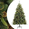 vidaXL K&uuml;nstlicher Weihnachtsbaum Klappbar mit Zapfen 180 cm