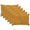 vidaXL Kissenbezug 6 stk. HOUTEN Gelb 50 x 80 cm Mikrofaser Fleece