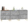 vidaXL Sideboards 3 Stk. Betongrau 60x35x70 cm Holzwerkstoff