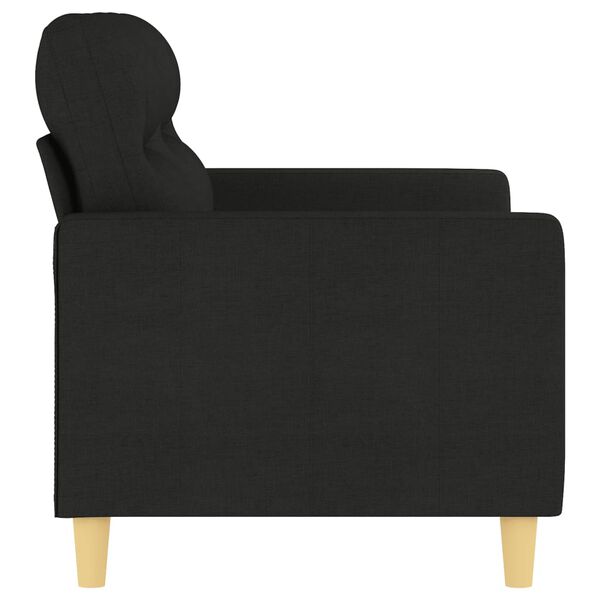 vidaXL 2-Sitzer-Sofa Schwarz 120 cm Stoff