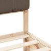 vidaXL Bettgestell mit gepolstertem Kopfteil Taupe 120 x 200 cm