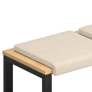 vidaXL Bankkissen 4 stk. Mikrofaser Beige Tiefe 35 cm