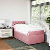 vidaXL Boxspringbett mit Matratze Rosa 100x200 cm Samt