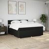 vidaXL Boxspringbett mit Matratze Schwarz 180x200 cm Stoff