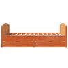 vidaXL Massivholzbett ohne Matratze Wachsbraun 150x200 cm Kiefernholz