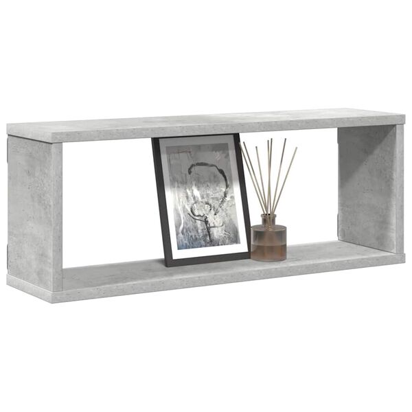 vidaXL W&uuml;rfelregale 4 Stk. Betongrau 60x15x23 cm Holzwerkstoff