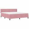vidaXL Boxspringbett mit Matratze mit Kopfteil Rosa 200 x 180 cm Samt