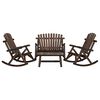 vidaXL 4-tlg. Garten-Lounge-Set Massivholz Fichte