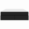 vidaXL Aufbewahrungsbett mit Matratze mit Matratze 2 pcs Schwarz Leder