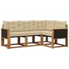 vidaXL Outdoor-Sofagarnitur mit Kissen 4 pcs Natur und Beige