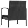 vidaXL 16-tlg. Garten-Lounge-Set mit Auflagen Poly Rattan Schwarz