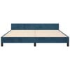 vidaXL Bettgestell ohne Matratze Dunkelblau 180x200 cm Samt