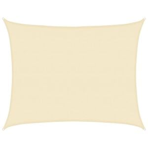 vidaXL Sonnensegel 160 g/m&sup2; Creme 6x8 m HDPE