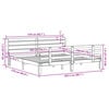 vidaXL Bettgestell mit Kopfteil ohne Matratze 200x200 cm
