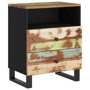 vidaXL Nachttisch 50x33x62 cm Altholz Massiv & Holzwerkstoff