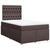 vidaXL Boxspringbett mit Matratze Dunkelbraun 120x200 cm Stoff