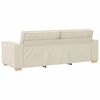 vidaXL 3-Sitzer-Sofa Beige 220 cm Leinenmischgewebe