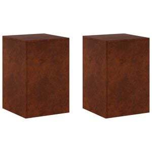 vidaXL Pflanzenst&auml;nder 2 pcs Rostoptik 40 x 40 x 60 cm Wetterfeststahl