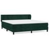 vidaXL Boxspringbett mit Matratze Dunkelgr&uuml;n 180x200 cm Samt
