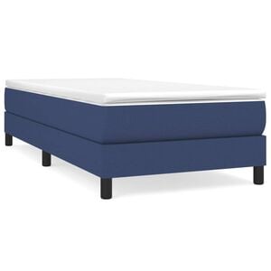 vidaXL Boxspringbett mit Matratze Blau 80x200 cm Stoff