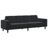 vidaXL Wohnzimmer Couch Schwarz 250 x 77 x 76 cm