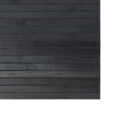 vidaXL Teppich Rechteckig Grau 100x100 cm Bambus