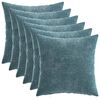 vidaXL Kissenbezug 6 stk. HEERLEN Blau 30 x 30 cm Chenille-Stoff