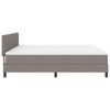 vidaXL Boxspringbett mit Matratze mit LED Taupe 200 x 200 cm Stoff