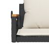 vidaXL Hängesessel mit Kissen Schwarz 63x62x40 cm Poly Rattan