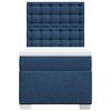 vidaXL Boxspringbett mit Matratze Blau 90x190 cm Stoff