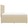 vidaXL Boxspringbett mit Matratze Creme 140x200 cm Stoff