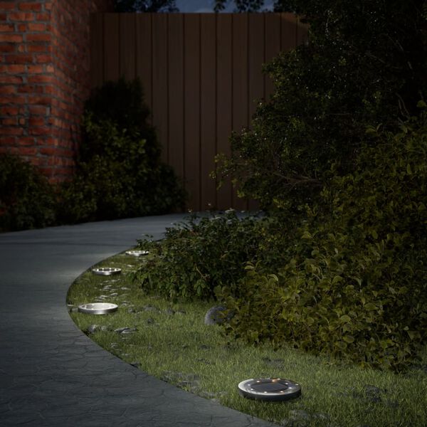 vidaXL Solar-Bodenleuchten mit Erdspie&szlig; 12 Stk. Warmwei&szlig;