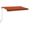vidaXL Markise Manuell Einziehbar 450x350 cm Orange und Braun