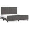 vidaXL Bettgestell ohne Matratze Dunkelgrau 160x200 cm Samt