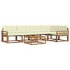 vidaXL Outdoor-Sofagarnitur 6 stk. Natur und Creme