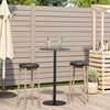 vidaXL Gartentisch Rund Schwarz &Oslash;60x105 cm Stahl