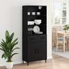 vidaXL Highboard Schwarz Eichen-Optik 69,5 x 34 x 180 cm Holzwerkstoff
