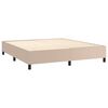 vidaXL Boxspringbett mit Matratze & LED Cappuccino-Braun 180x200cm