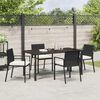 vidaXL Garten Essgruppe 5 pcs Schwarz Pulverbeschichteter Stahl