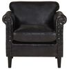 vidaXL Sessel Schwarz Echtleder