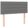 vidaXL Boxspringbett mit Matratze & LED Dunkelgrau 120x190 cm Stoff