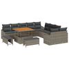 vidaXL Garten-Sofa-Set mit Kissen 13 pcs Hellgrau und Dunkelgrau