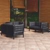 vidaXL 6-tlg. Garten-Lounge-Set mit Kissen Massivholz Kiefer