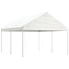 vidaXL Pavillon mit Dach Wei&szlig; 4,46x4,08x3,22 m Polyethylen