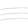 vidaXL Planehalterung f&uuml;r Anh&auml;nger 3 Stk. Silber 102-155 cm Aluminium