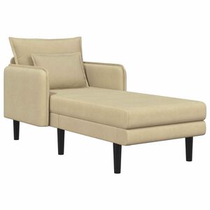 vidaXL Gro&szlig;e Chaiselongue Grau-Gr&uuml;n Cordstoff