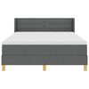 vidaXL Boxspringbett mit Matratze Dunkelgrau 140 x 190 cm Stoff