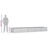 vidaXL Garten-Hochbeet 400x80x45 cm Verzinkter Stahl Silber